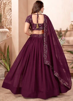 Purple Georgette Sequins Embroidered Umbrella Lehenga Party Wear 9 Purple Georgette Sequins Embroidered Umbrella Lehenga Party Wear -ZariGrace Shop Purple Georgette Sequins Embroidered Umbrella Lehenga GHSIRA1302 b