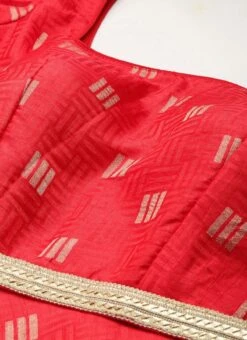 Red Art Silk Maxi Dress Festive Wear -ZariGrace Shop Red Art Silk Maxi Dress DRBS02302204 rrc1