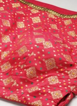 Red Jacquard Viscose Blouse Festive Wear -ZariGrace Shop Red Jacquard Viscose Blouse BLBS02303869 rrc1