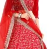 Red Satin Embroidered Umbrella Lehenga Wedding Wear 1 Red Satin Embroidered Umbrella Lehenga Wedding Wear -ZariGrace Shop Red Satin Embroidered Umbrella Lehenga GHSYELC29 l