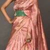 Rose Gold Pink Pure Silk Zari Weaving Traditional Saree Festive Wear -ZariGrace Shop Rose Gold Pink Pure Silk Zari Weaving Traditional Saree SAVNS653H l