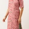 Bottom From Rouge Pink Embroidered Collar Neck Palazzo Suit After Six Wear