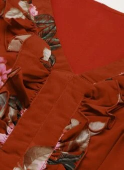 Rust Georgette Digital Printed Gown After Six Wear -ZariGrace Shop Rust Georgette Digital Printed Gown DRBS02206242 rrc1 1