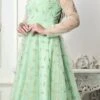 Sea Green Embroidered Layered Style Gown Wedding Wear -ZariGrace Shop Sea Green Embroidered Layered Style Gown IWBS02301713 l