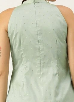 Sea Green Jacquard Kurta Festive Wear -ZariGrace Shop Sea Green Jacquard Kurta KRBS02307688 rrc2