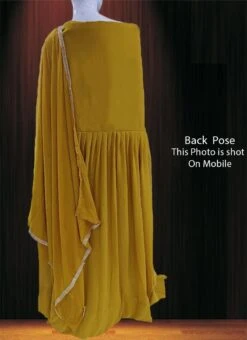 Shamita Shetty Yellow Georgette Embroidered Anarkali Party Wear -ZariGrace Shop Shamita Shetty Yellow Georgette Embroidered Anarka SLSAK7152G b