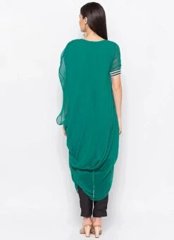 Sky Blue Georgette Embroidered Kurta Straight Pant Set After Six Wear -ZariGrace Shop Sky Blue Georgette Embroidered Kurta Straight Pant Set KRSMNC2015KS b