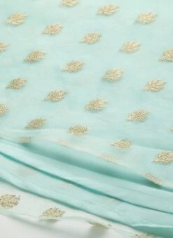 Sky Blue Organza Jacquard Kurta Set Festive Wear 17 Sky Blue Organza Jacquard Kurta Set Festive Wear -ZariGrace Shop Sky Blue Organza Jacquard Kurta set KSBS02205930 rrc4