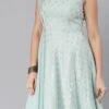 Sky Blue Organza Jacquard N Green Georgette Dress Wedding Wear 1 Sky Blue Organza Jacquard N Green Georgette Dress Wedding Wear -ZariGrace Shop Sky Blue Organza Jacquard N Green Georgette Dress DRBS02205066 l