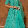 Tiffany Blue Pure Cotton Bandhej Printed Anarkali Suit Party Wear -ZariGrace Shop Tiffany Blue Pure Cotton Bandhej Printed Anarkali Suit SLJPJRB0011 l