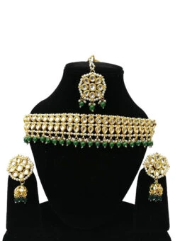 Tricoloured Choker Set Party Wear -ZariGrace Shop Tricoloured Choker Set JYMMNIKM344 b