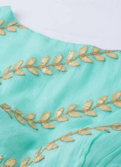 Turquoises Embroidered Handkerchief Lehenga Set Festive Wear -ZariGrace Shop Turquoises Embroidered Handkerchief Lehenga Set GHBS02004403 rrc1