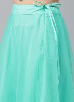 Turquoises Embroidered Handkerchief Lehenga Set Festive Wear -ZariGrace Shop Turquoises Embroidered Handkerchief Lehenga Set GHBS02004403 rrc3