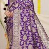 Violet Color Zari Weaving Patola Silk Saree Festive Wear 1 Violet Color Zari Weaving Patola Silk Saree Festive Wear -ZariGrace Shop Violet Color Zari Weaving Patola Silk Saree SASOM11156 l