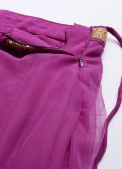 Violet Net N Purple Handkerchief Skirt Festive Wear -ZariGrace Shop Violet Net N Purple Handkerchief Skirt WBBS02012686 rrc1