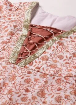 White Art Silk Printed Crisscross Dress Festive Wear -ZariGrace Shop White Art Silk Printed Crisscross Dress DRBS02205031 rrc1