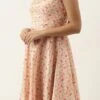 White Brocade Boat Neck Flared Dress Festive Wear -ZariGrace Shop White Brocade Boat Neck Flared Dress DRBS02201299 l