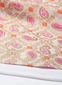 White Brocade Boat Neck Flared Dress Festive Wear 17 White Brocade Boat Neck Flared Dress Festive Wear -ZariGrace Shop White Brocade Boat Neck Flared Dress DRBS02201299 rrc4