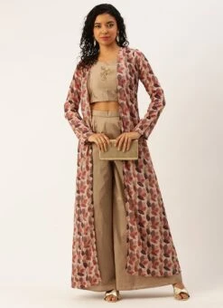 Jacket From White Chinon N Gold Jacket Suit -ZariGrace Shop White Chinon N Gold Jacket Suit IWBS02301797 u