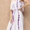 White Georgette Tie N Dye Jumpsuit After Six Wear -ZariGrace Shop White Georgette Tie N Dye Jumpsuit DRBS02301104 l
