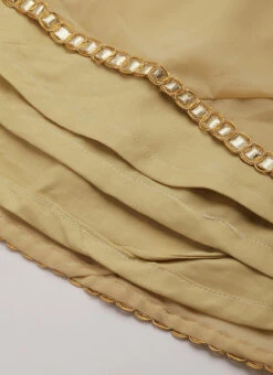 White N Beige Foil Print Layered Gown Wedding Wear -ZariGrace Shop White N Beige Foil Print Layered Gown IWBS02205028 rrc3