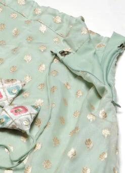 Dupatta From White N Sky Blue Chinon Embroidered Lehenga Set After Six Wear 15 Dupatta From White N Sky Blue Chinon Embroidered Lehenga Set After Six Wear -ZariGrace Shop White N Sky Blue Chinon Embroidered Lehenga Set GHBS02210966 rrc2