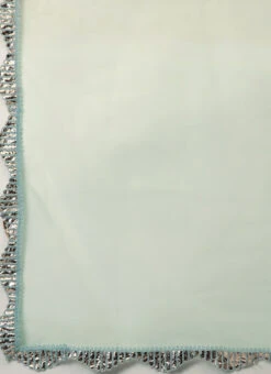 Dupatta From White N Sky Blue Chinon Embroidered Lehenga Set After Six Wear 16 Dupatta From White N Sky Blue Chinon Embroidered Lehenga Set After Six Wear -ZariGrace Shop White N Sky Blue Chinon Embroidered Lehenga Set GHBS02210966 rrc3