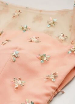 White Net Embroidered N Pink Layered Gown Wedding Wear -ZariGrace Shop White Net Embroidered N Pink Layered Gown IWBS02211174 rrc1