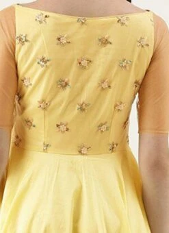 White Net Sequins N Yellow Gown Festive Wear -ZariGrace Shop White Net Sequins N Yellow Gown IWBS02301774 rrc2