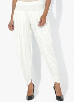 White Rayon Dhoti Pant Work Wear -ZariGrace Shop White Rayon Dhoti Pant WBDMF1112OW b
