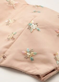 Dupatta From White Sequins N Peach Net Tiered Lehenga After Six Wear -ZariGrace Shop White Sequins N Peach Net Tiered Lehenga GHBS02212562 rrc1