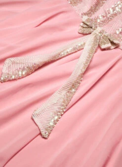 White Sequins N Pink Georgette Flared Gown Party Wear 16 White Sequins N Pink Georgette Flared Gown Party Wear -ZariGrace Shop White Sequins N Pink Georgette Flared Gown IWBS02301810 rrc3