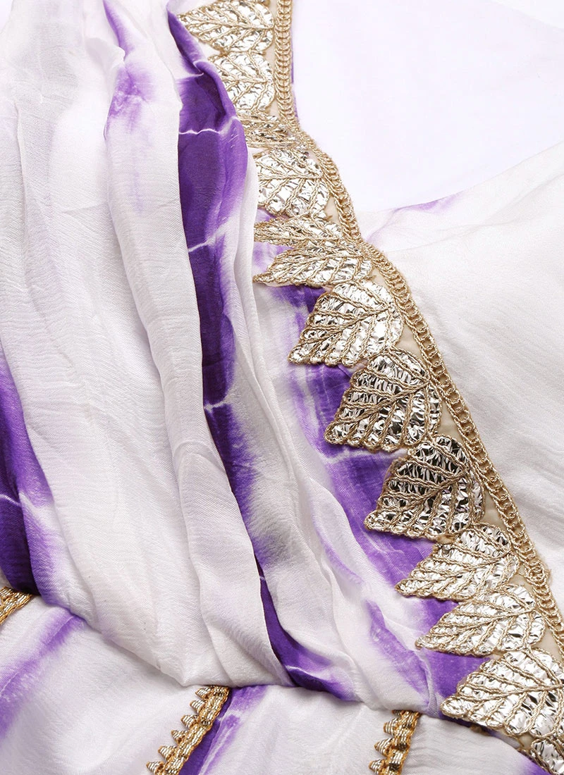 Top From White Tie N Dye Indo Western Co Ords Set After Six Wear 9 Top From White Tie N Dye Indo Western Co Ords Set After Six Wear - Image 7