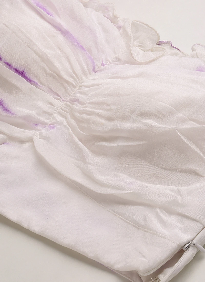 Skirt From White Viscose Tie N Dye Co Ords Set After Six Wear 7 Skirt From White Viscose Tie N Dye Co Ords Set After Six Wear - Image 5