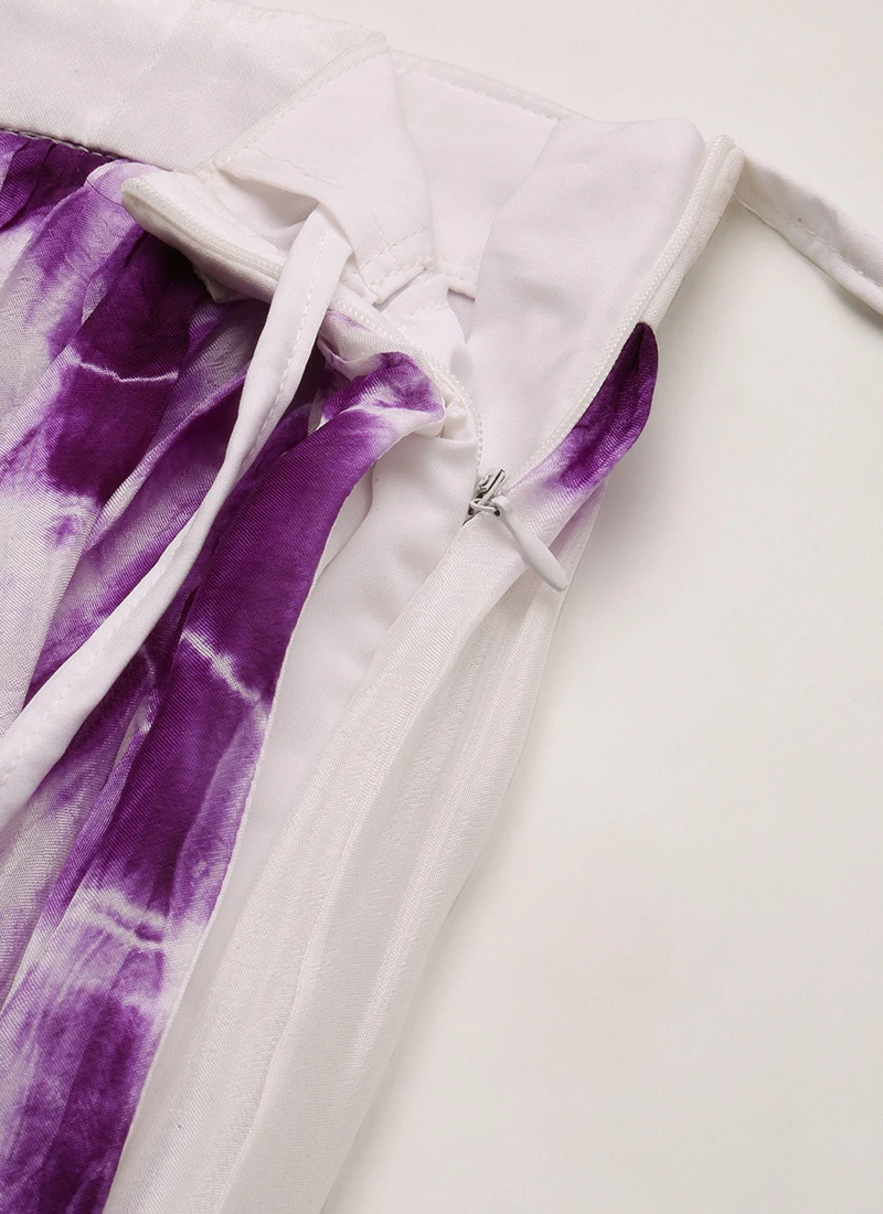 Skirt From White Viscose Tie N Dye Co Ords Set After Six Wear 9 Skirt From White Viscose Tie N Dye Co Ords Set After Six Wear - Image 7