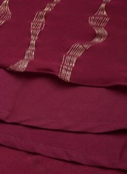 Wine Foil Printed Chinon Maxi Dress Festive Wear 15 Wine Foil Printed Chinon Maxi Dress Festive Wear -ZariGrace Shop Wine Foil Printed Chinon Maxi Dress DRBS02211200 rrc3