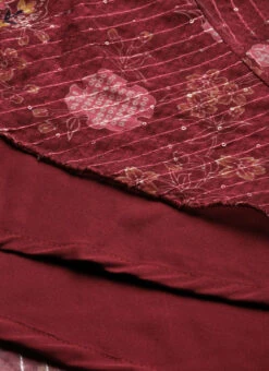 Wine Georgette Digital Print V Neck Gown Party Wear -ZariGrace Shop Wine Georgette Digital Print V Neck Gown IWBS02301782 rrc4