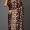 Brown Pure Chiffon Georgette Silk Zari Weaving Traditional Saree Festive Wear -ZariGrace Shop Wine Pure Silk Zari Weaving Traditional Saree SAVNS652G l