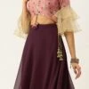 Wine Viscose Embroidered Pink Lehenga Wedding Wear -ZariGrace Shop Wine Viscose Embroidered Pink Lehenga GHBS02205063 l