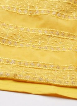 Yellow Chinnon Embroidered Kurta Set Festive Wear -ZariGrace Shop Yellow Chinnon Embroidered Kurta Set KSBS02205088 rrc4