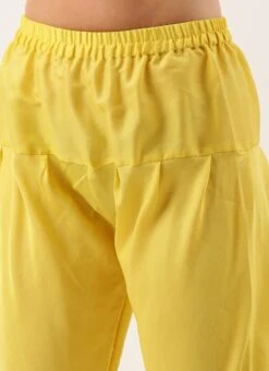 Bottom From Yellow Digital Printed Organza Suit Set After Six Wear -ZariGrace Shop Yellow Digital Printed Organza Suit Set SLBS02212594 rrc3