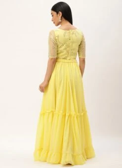 Skirt From Yellow Embroidered Crop Top N Skirt After Six Wear -ZariGrace Shop Yellow Embroidered Crop Top N Skirt IWBS02301682 b