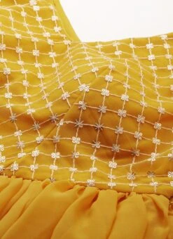 Yellow Embroidered Net Anarkali Set Festive Wear -ZariGrace Shop Yellow Embroidered Net Anarkali set SLBS02205084 rrc1
