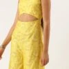 Yellow Foil Printed Jumpsuit Festive Wear 2 Yellow Foil Printed Jumpsuit Festive Wear -ZariGrace Shop Yellow Foil Printed Jumpsuit DRBS02208466 l