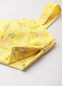 Bottom From Yellow Georgette Embroidered Crop Top N Sharara Set After Six Wear -ZariGrace Shop Yellow Georgette Embroidered Crop Top N Sharara Set IWBS02212558 rrc1