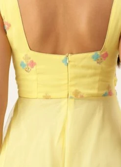 Yellow Georgette Embroidered Dress Party Wear 15 Yellow Georgette Embroidered Dress Party Wear -ZariGrace Shop Yellow Georgette Embroidered Dress DRBS02301673 rrc2