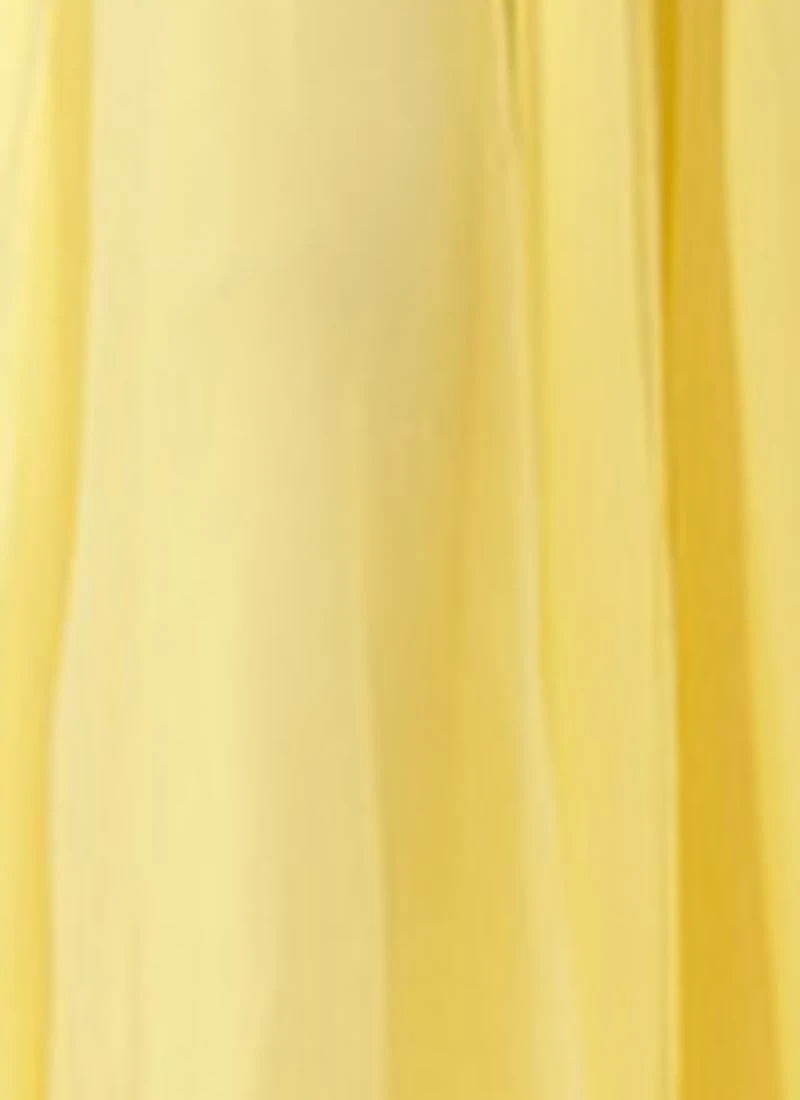 Yellow Georgette Embroidered Dress Party Wear 9 Yellow Georgette Embroidered Dress Party Wear - Image 7