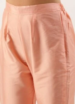 Dupatta From Yellow Georgette N Peach Kali Anarkali After Six Wear -ZariGrace Shop Yellow Georgette N Peach Kali Anarkali SLBS02301710 rrc2