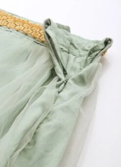 Yellow N Blue Gathered Embroidered Lehenga Festive Wear -ZariGrace Shop Yellow N Blue Gathered Embroidered Lehenga GHBS02001222 rrc2