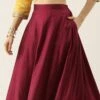 Yellow N Dark Purple Taffeta Skirt Festive Wear -ZariGrace Shop Yellow N Dark Purple Taffeta Skirt WBBS02012687 l